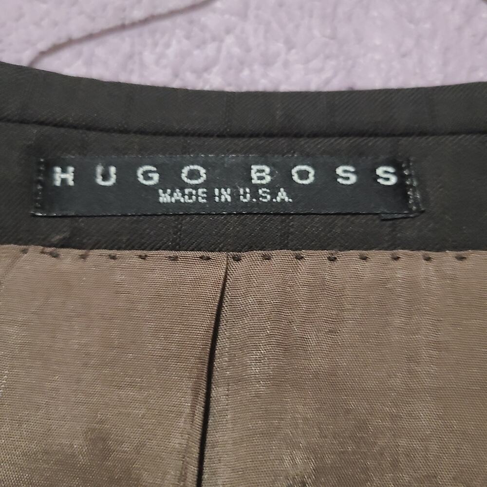 Hugo Boss Rossellini Suit Jacket Blazer Mens 42 S Brown Wool - Picture 3 of 8